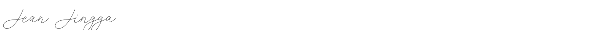 Sample characters Jean Jingga Font